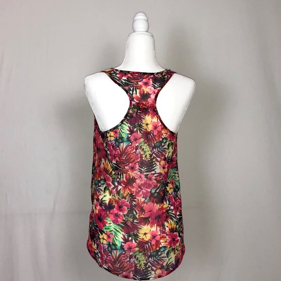 Racerback Bongo Floral Tank - Picture 3 of 5